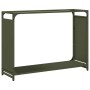Leñero verde oliva 90x28x65 cm Acero laminado en frío by , Firewood bags and holders - Ref: Foro24-864206, Price: 62,18 €, Di...