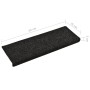 Alfombrillas de escalera 5 unidades negro 65x21x4 cm de vidaXL, Alfombrillas para escalones - Ref: Foro24-149726, Precio: 22,...