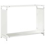 Leñero blanco 90x28x65 cm Acero laminado en frío by , Firewood bags and holders - Ref: Foro24-864204, Price: 62,18 €, Discoun...