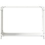 Leñero blanco 90x28x65 cm Acero laminado en frío by , Firewood bags and holders - Ref: Foro24-864204, Price: 62,18 €, Discoun...