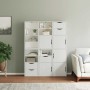 Armarios auxiliares 6 uds "ODDA" blanco 40x24x79 cm madera pino de , Aparadores - Ref: Foro24-3365355, Precio: 334,31 €, Desc...