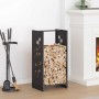 Leñero negro 40x30x80 cm Acero laminado en frío by , Firewood bags and holders - Ref: Foro24-864219, Price: 57,78 €, Discount: %