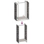 Leñero negro 40x30x80 cm Acero laminado en frío by , Firewood bags and holders - Ref: Foro24-864219, Price: 57,78 €, Discount: %