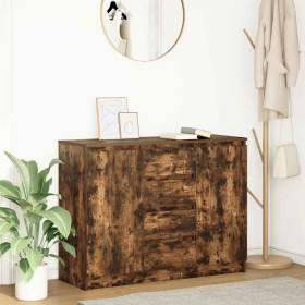 Aparador con cajones roble ahumado 100,5x35x76 cm by , Sideboards - Ref: Foro24-3328448, Price: 137,25 €, Discount: %