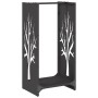 Leñero negro 40x30x80 cm Acero laminado en frío by , Firewood bags and holders - Ref: Foro24-864225, Price: 57,63 €, Discount: %