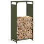 Leñero verde oliva 44x28x90 cm Acero laminado en frío von , Brennholztaschen und -halter - Ref: Foro24-864210, Preis: 59,92 €...