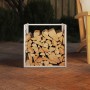 Leñero blanco 40x40x40 cm Acero laminado en frío von , Brennholztaschen und -halter - Ref: Foro24-864250, Preis: 45,21 €, Rab...