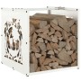 Leñero blanco 40x40x40 cm Acero laminado en frío von , Brennholztaschen und -halter - Ref: Foro24-864250, Preis: 45,21 €, Rab...