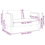 Sofá Loveseat color crema 109 cm tejido de pana de , Sofás - Ref: Foro24-4100524, Precio: 184,46 €, Descuento: %
