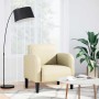 Sillón con reposabrazos color crema 54 cm cuero sintética by , Armchairs - Ref: Foro24-4100530, Price: 125,33 €, Discount: %