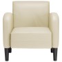 Sillón con reposabrazos color crema 54 cm cuero sintética by , Armchairs - Ref: Foro24-4100530, Price: 125,33 €, Discount: %