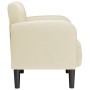 Sillón con reposabrazos color crema 54 cm cuero sintética by , Armchairs - Ref: Foro24-4100530, Price: 125,33 €, Discount: %