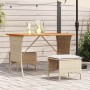 Mesa de jardín superficie de madera ratán PE negro 105x75x72 cm by , Garden tables - Ref: Foro24-4104140, Price: 113,80 €, Di...