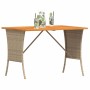 Mesa de jardín superficie de madera ratán PE negro 105x75x72 cm by , Garden tables - Ref: Foro24-4104140, Price: 113,80 €, Di...