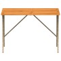 Mesa de jardín superficie de madera ratán PE negro 105x75x72 cm by , Garden tables - Ref: Foro24-4104140, Price: 113,80 €, Di...