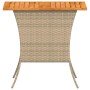 Mesa de jardín superficie de madera ratán PE negro 105x75x72 cm by , Garden tables - Ref: Foro24-4104140, Price: 113,80 €, Di...