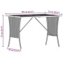 Mesa de jardín superficie de madera ratán PE negro 105x75x72 cm by , Garden tables - Ref: Foro24-4104140, Price: 113,80 €, Di...