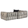 Puf modular de 2 plazas de tela de rayas grises von , Kissen für Stühle und Sofas - Ref: Foro24-244988, Preis: 180,41 €, Raba...