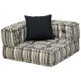 Puf modular de 2 plazas de tela de rayas grises von , Kissen für Stühle und Sofas - Ref: Foro24-244988, Preis: 180,41 €, Raba...