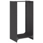 Leñero negro 40x30x80 cm Acero laminado en frío de , Bolsas y soportes de leña - Ref: Foro24-864231, Precio: 57,20 €, Descuen...