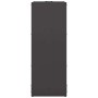 Leñero negro 40x30x80 cm Acero laminado en frío