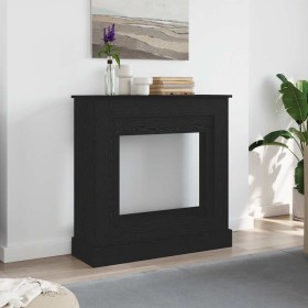 Borde de chimenea roble negro 90x30x90 cm madera ingeniería von , Zubehör für Holzöfen und Kamine - Ref: Foro24-865984, Preis...
