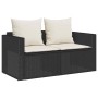 Set de muebles de jardín 5 pzas y cojines apilables negro by , Outdoor sofas - Ref: Foro24-4104163, Price: 242,50 €, Discount: %