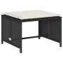 Set de muebles de jardín 5 pzas y cojines apilables negro by , Outdoor sofas - Ref: Foro24-4104163, Price: 242,50 €, Discount: %