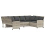 Sofá de jardín con cojines ratán sintético gris claro von , Gartensets - Ref: Foro24-3365334, Preis: 612,31 €, Rabatt: %