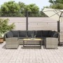 Sofá de jardín con cojines ratán sintético gris claro von , Gartensets - Ref: Foro24-3365334, Preis: 612,31 €, Rabatt: %