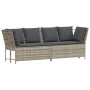 Sofá de jardín con cojines ratán sintético gris claro von , Gartensets - Ref: Foro24-3365334, Preis: 612,31 €, Rabatt: %