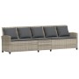 Sofá de jardín con cojines ratán sintético gris claro von , Gartensets - Ref: Foro24-3365334, Preis: 612,31 €, Rabatt: %