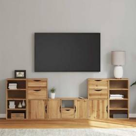 Muebles de TV 5 uds. con almacenaje "ODDA" madera maciza pino by , TV Furniture - Ref: Foro24-3365376, Price: 274,83 €, Disco...
