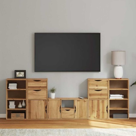Muebles de TV 5 uds. con almacenaje "ODDA" madera maciza pino von , TV-Möbel - Ref: Foro24-3365376, Preis: 270,56 €, Rabatt: %