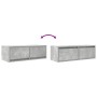 Muebles de TV 2uds madera ingeniería gris hormigón 80x31x25,5cm von , TV-Möbel - Ref: Foro24-861515, Preis: 92,12 €, Rabatt: %