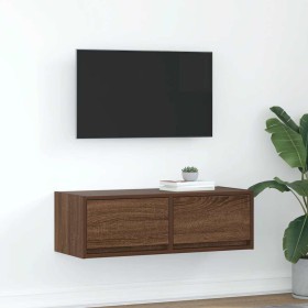 Mueble de TV madera contrachapada roble marrón 80x31x25,5 cm de , Muebles TV - Ref: Foro24-861520, Precio: 54,01 €, Descuento: %