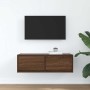 Mueble de TV madera contrachapada roble marrón 80x31x25,5 cm de , Muebles TV - Ref: Foro24-861520, Precio: 54,01 €, Descuento: %