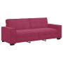 Sofá de 3 plazas de terciopelo rojo tinto 180 cm von , Sofas - Ref: Foro24-4105034, Preis: 259,88 €, Rabatt: %