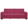Sofá de 3 plazas de terciopelo rojo tinto 180 cm von , Sofas - Ref: Foro24-4105034, Preis: 259,88 €, Rabatt: %