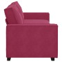Sofá de 3 plazas de terciopelo rojo tinto 180 cm von , Sofas - Ref: Foro24-4105034, Preis: 259,88 €, Rabatt: %