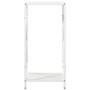Leñero blanco 34x25x70 cm Acero laminado en frío de , Bolsas y soportes de leña - Ref: Foro24-864320, Precio: 46,10 €