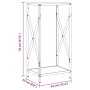 Leñero blanco 34x25x70 cm Acero laminado en frío by , Firewood bags and holders - Ref: Foro24-864320, Price: 44,42 €, Discoun...