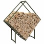Leñero verde oliva 100x25x100 cm Acero laminado en frío de , Bolsas y soportes de leña - Ref: Foro24-864290, Precio: 38,78 €