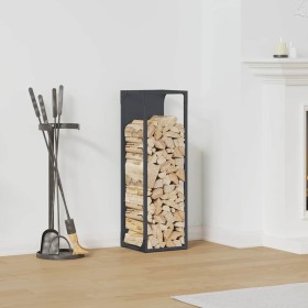 Leñero antracita 25x25x80 cm Acero laminado en frío by , Firewood bags and holders - Ref: Foro24-864265, Price: 44,17 €, Disc...