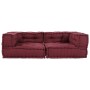 Puff modular de tela color granate 140x70x36 cm by , Cushions for chairs and sofas - Ref: Foro24-4019032, Price: 173,96 €, Di...
