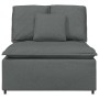Sofá modular con módulo central y cojines gris oscuro 100 cm von , Unidades para sofás seccionales - Ref: Foro24-4104418, Pre...