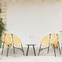 Silla de jardín con forma huevo amarillo y negro by , Garden chairs - Ref: Foro24-4009290, Price: 88,05 €, Discount: %