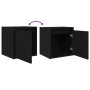 Mesillas de noche de pared 2 uds. Color negro 38x34x40 cm by , Nightstands - Ref: Foro24-861232, Price: 65,55 €, Discount: %