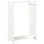Leñero blanco 60x28x90 cm Acero laminado en frío by , Firewood bags and holders - Ref: Foro24-864212, Price: 62,09 €, Discoun...