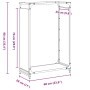Leñero blanco 60x28x90 cm Acero laminado en frío by , Firewood bags and holders - Ref: Foro24-864212, Price: 62,09 €, Discoun...
